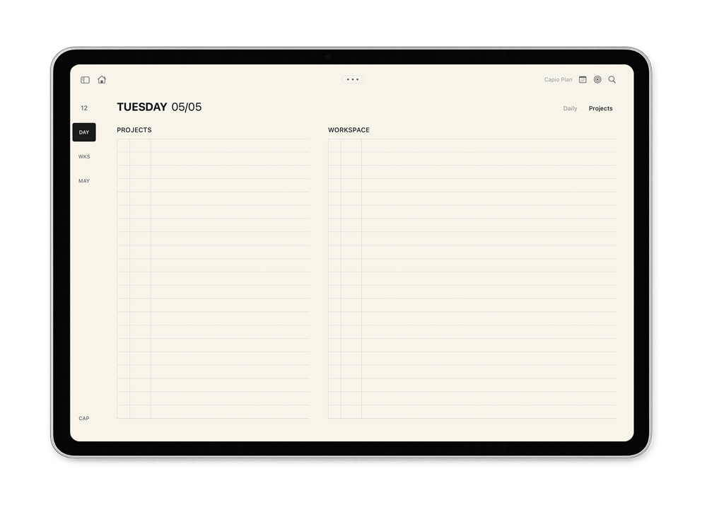 Projects view